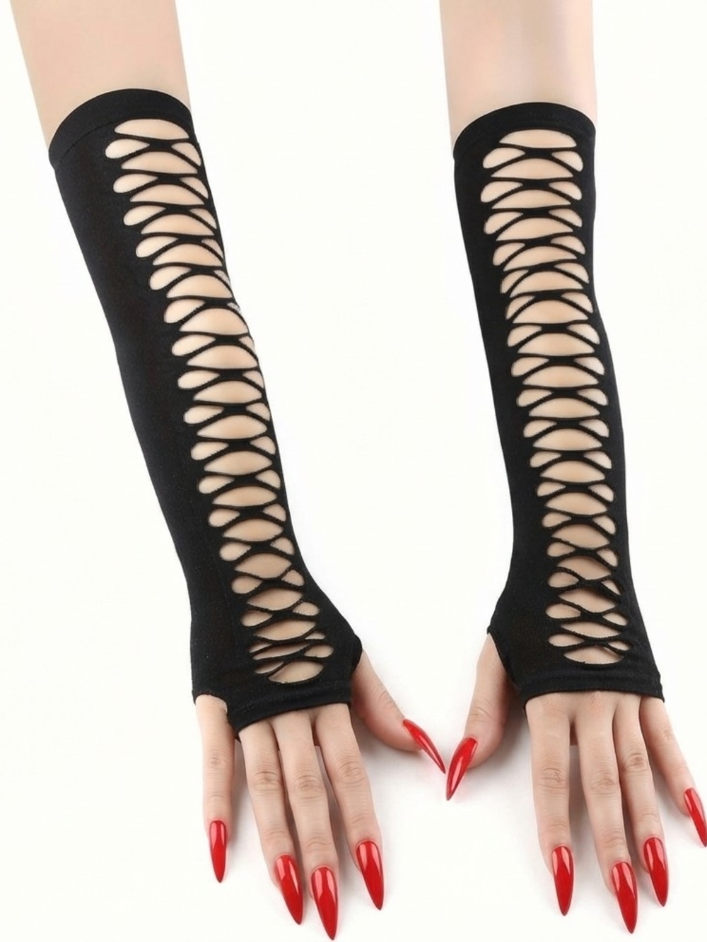 NWT Black Torn & Twisted Arm Sleeves  (0422)